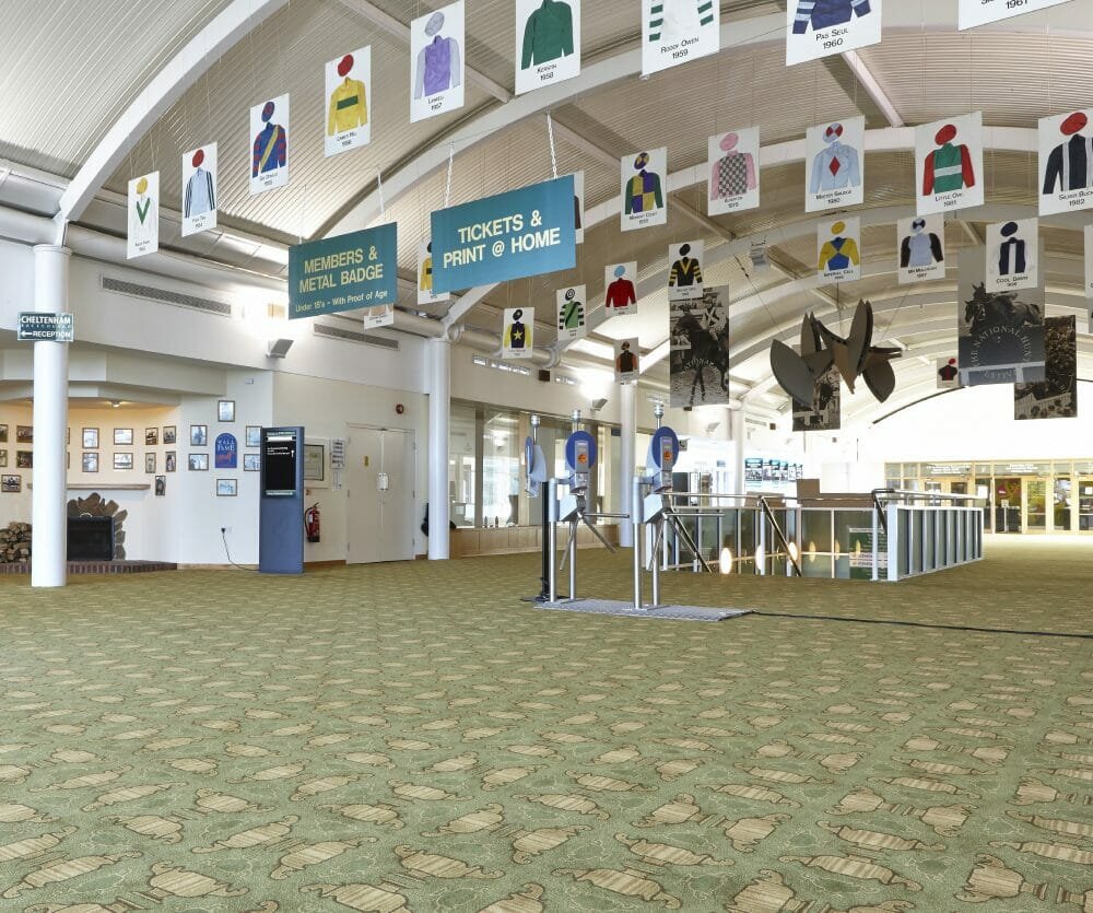 UZIN adhesive and WOLFF Machines were used to refurbish the entrance hall at Cheltenham Racecourse