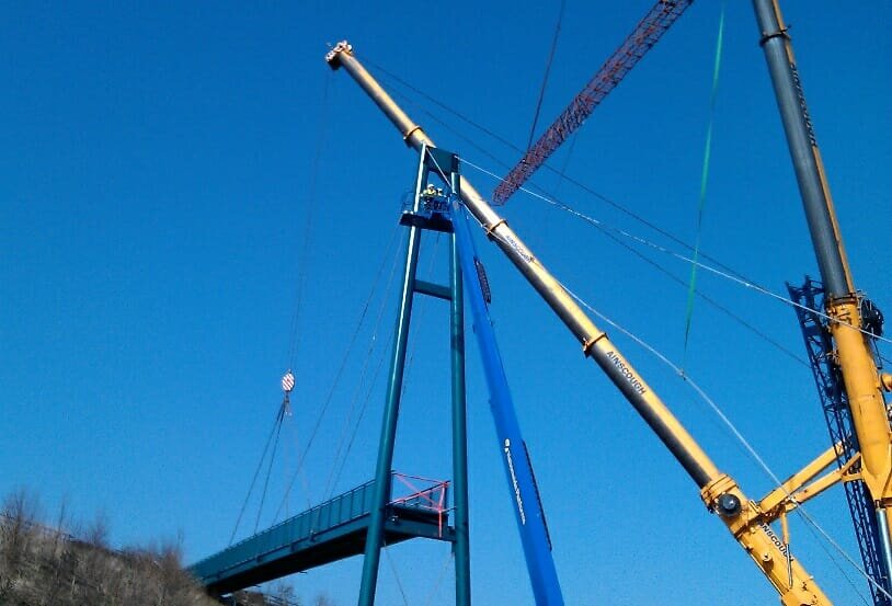 Multi Span Cable Stay Bridge in Ebbw Vale