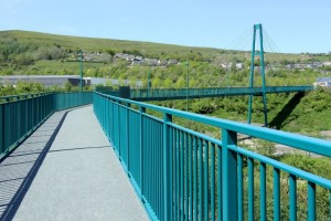 151m span bridge linking the Ebbw Vale community