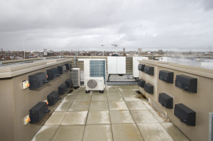 Most DRU gas fires in the building have an individual PowerVent® terminal on the roof.