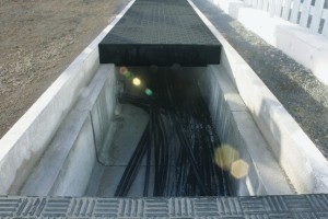 Bespoke ‘stepped’ Fibrelite covers to fit precast trenches 