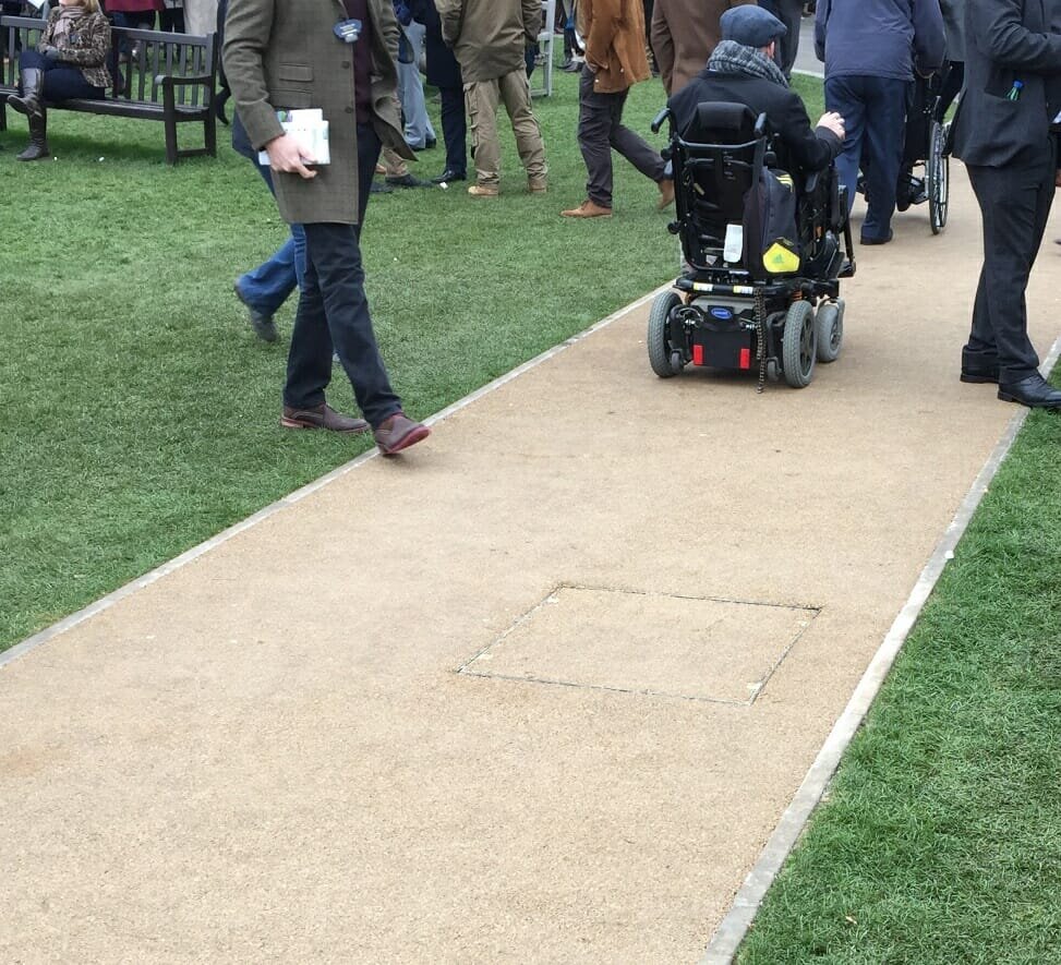 NATRATEX USED FOR WHEELCHAIR-FRIENDLY PATH AND VIEWING PLATFORM AT CHELTENHAM RACECOURSE @NatraTex