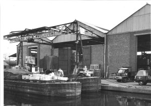 Photo Armstrong barge delivery trucks 1960s