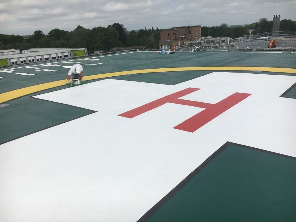 Happy landings with Bradite refreshed helipad