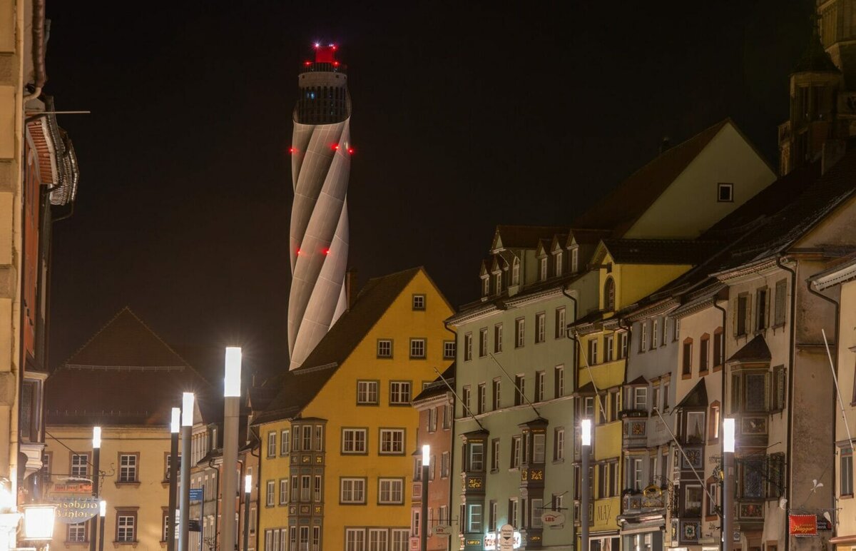 thyssenkrupp lights up German elevator test tower for the first time