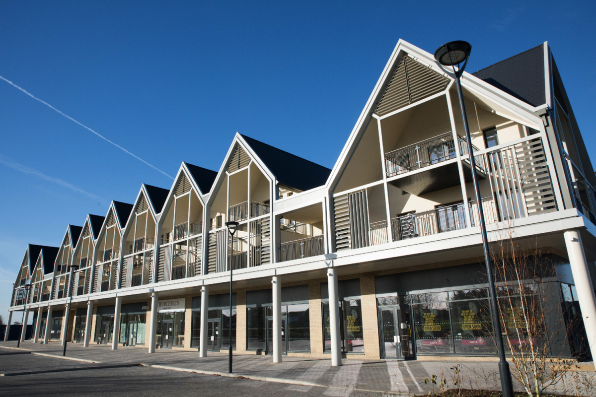 Bespoke Alumasc rainwater management solutions adorn beautiful Beaulieu Square Neighbourhood Centre @AlumascWMS
