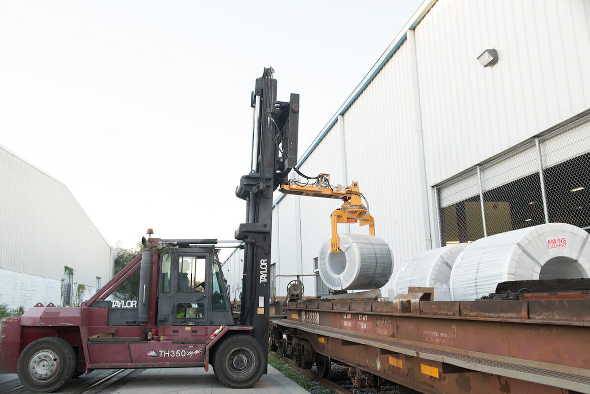 Caldwell’s Custom Forklift Attachment Adds Safety and Productivity at Stamping Plant