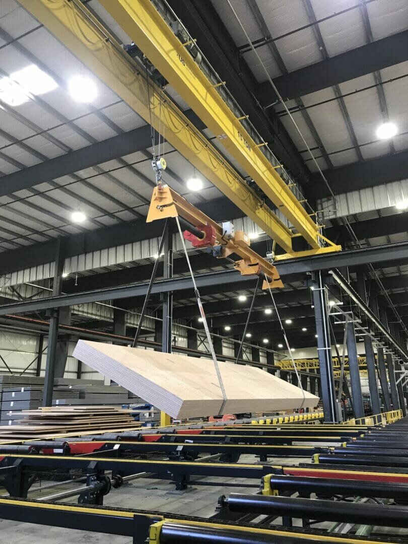 Timber Company Turns Panels with Caldwell Posi-Turner
