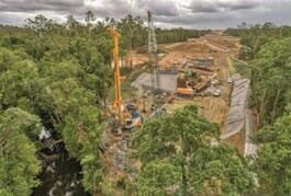 Bauer carries out piling works for the Bruce Highway Upgrade – Cooroy to Curra, Woondum to Curra in Australia