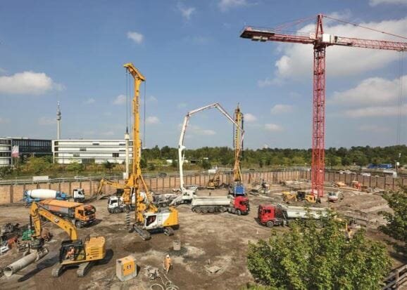 Bauer Spezialtiefbau installs foundation piles for new office and administration building in Dortmund