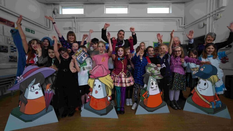 ‘The Cones’ bring Highways Safety and the Automated Cone Laying Machine to life for Children on World Book Day