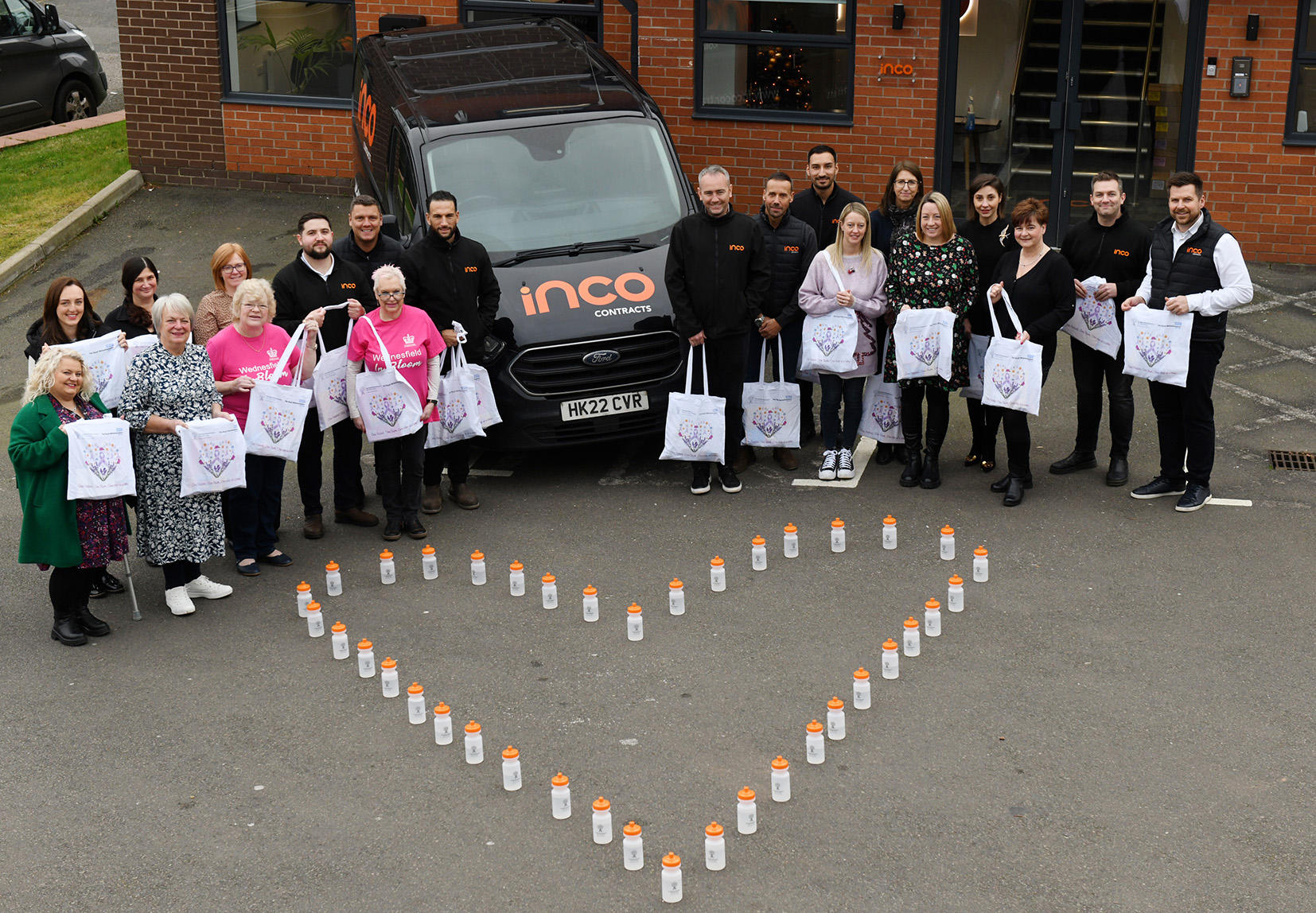 Inco Contracts smash fundraising target with delivery of 1100 ‘chemo comfort bags’ to Royal Wolverhampton NHS Trust