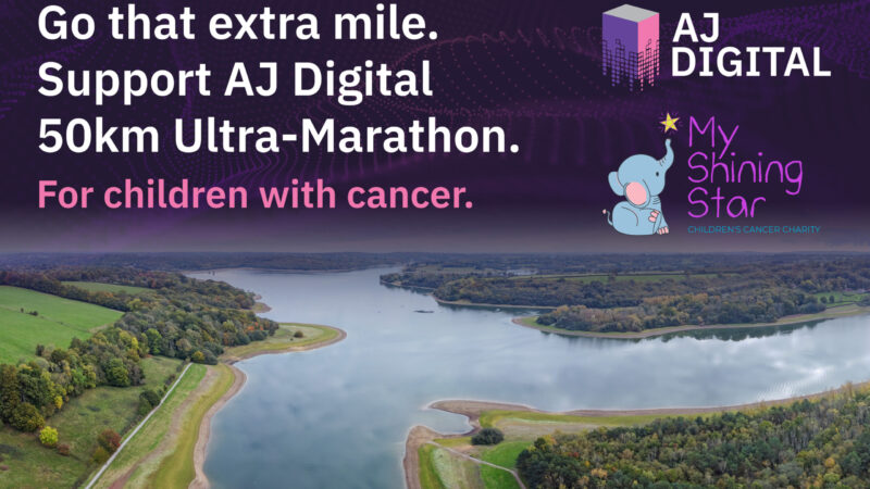 AJ Digital goes that extra mile – five times over – for children with cancer