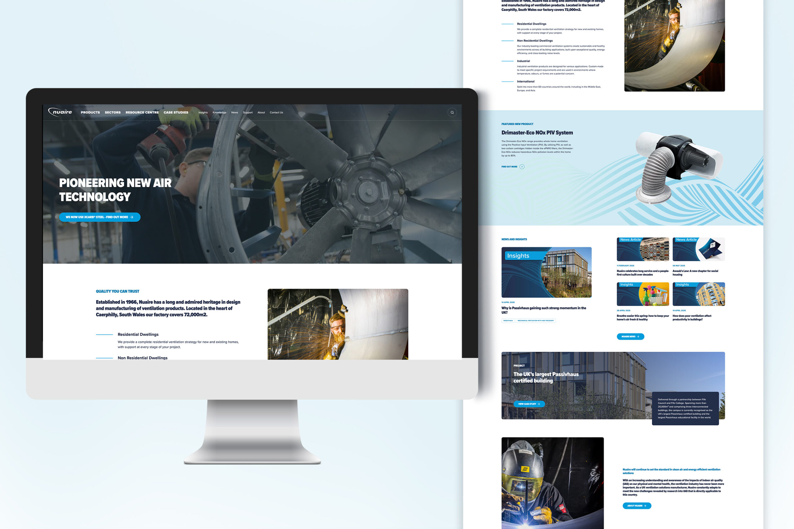 Nuaire launches new website in landmark 60th anniversary year