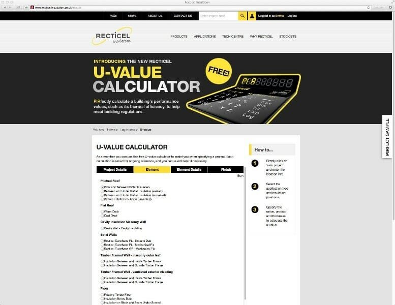 Recticel Insulation launches U-value calculator