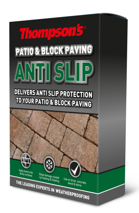 TACKLE THE HAZARDS OF WEATHER WITH THOMPSON’S PATIO AND BLOCK PAVING ANTI SLIP