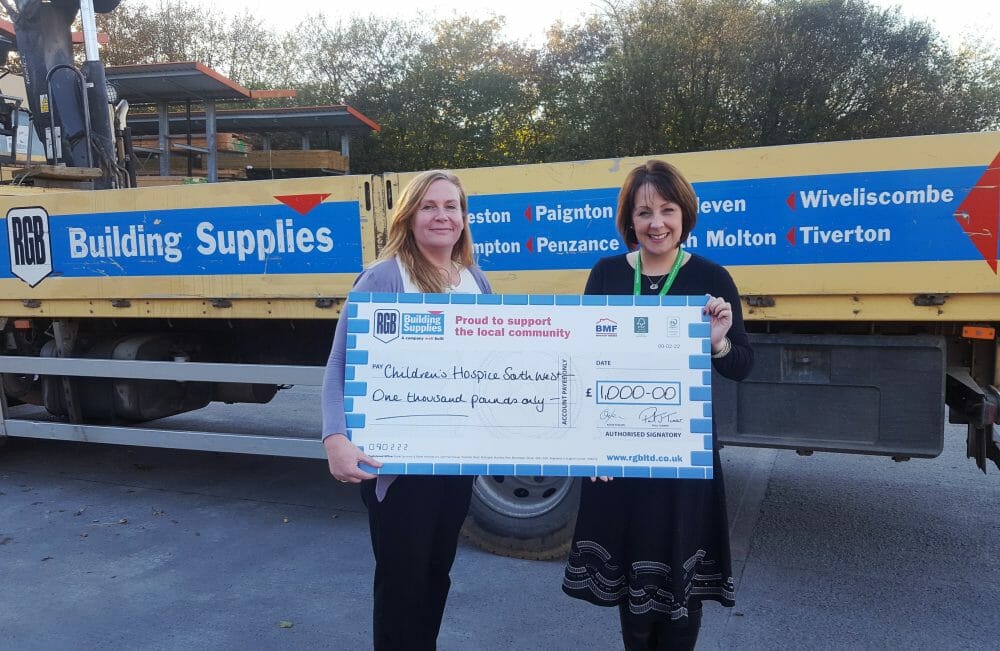 @RGBArchie Lucky win sees RGB South Molton donate £1,000 to Children's Hospice South West