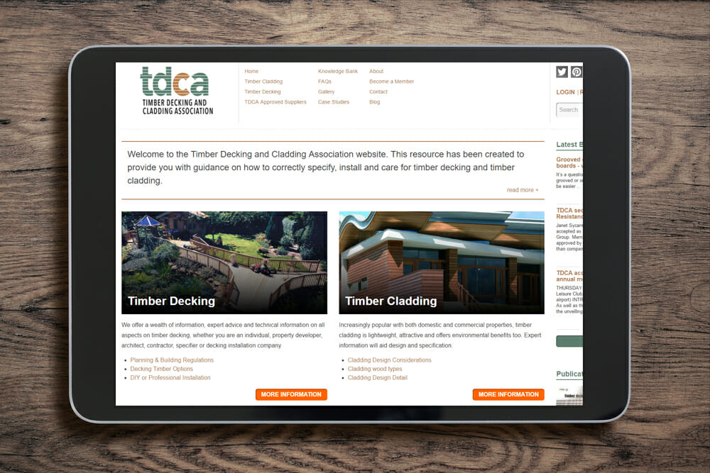 New industry website supports timber decking and cladding markets @TDCAJanet