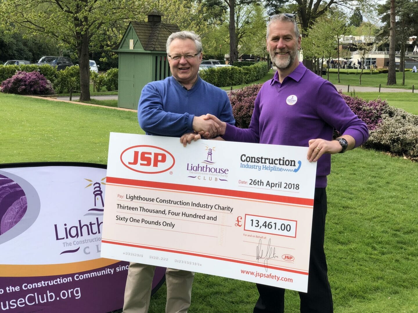 JSP hands over large donation to the Lighthouse Club to support the Construction Industry Helpline @JSPLtd