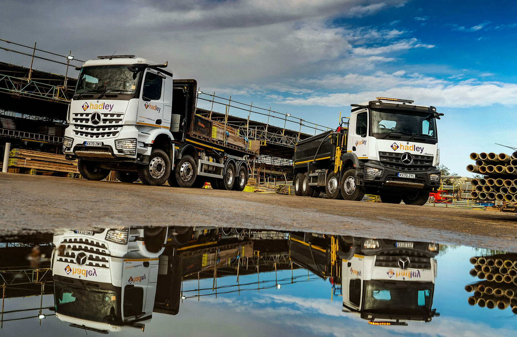 Hadley Group goes for growth with Mercedes-Benz Arocs eight-wheelers from Intercounty Truck & Van @allscaff1 @MercedesBenzUK