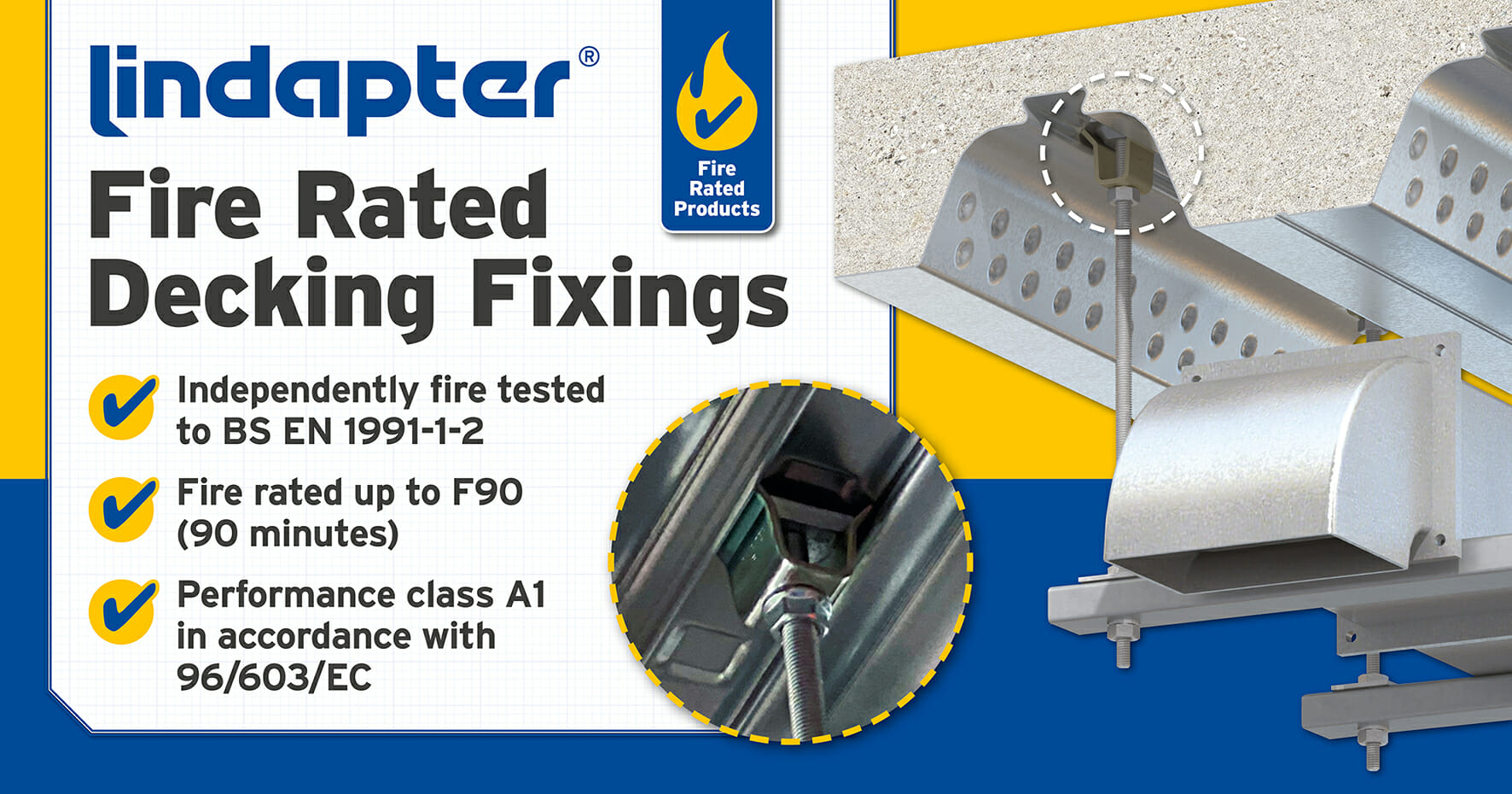 Lindapter fire rated range of Decking Fixings @Lindapter