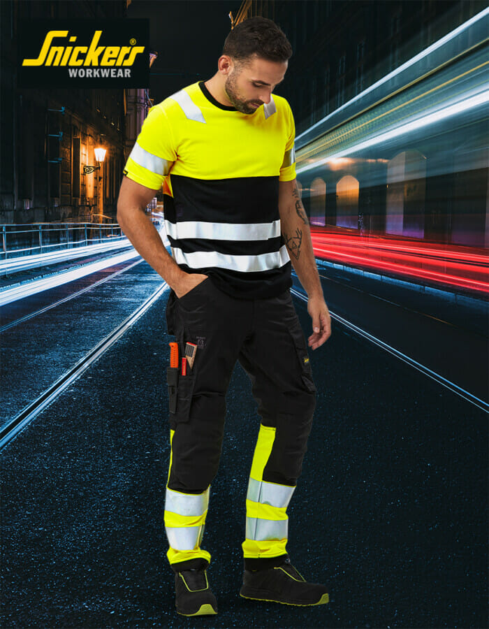 Snickers Workwear – SUSTAINABLE Hi-Vis Protective Wear.