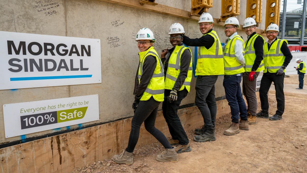 CONSTRUCTION MILESTONE CELEBRATED AT NEW RADIOTHERAPY CENTRE 