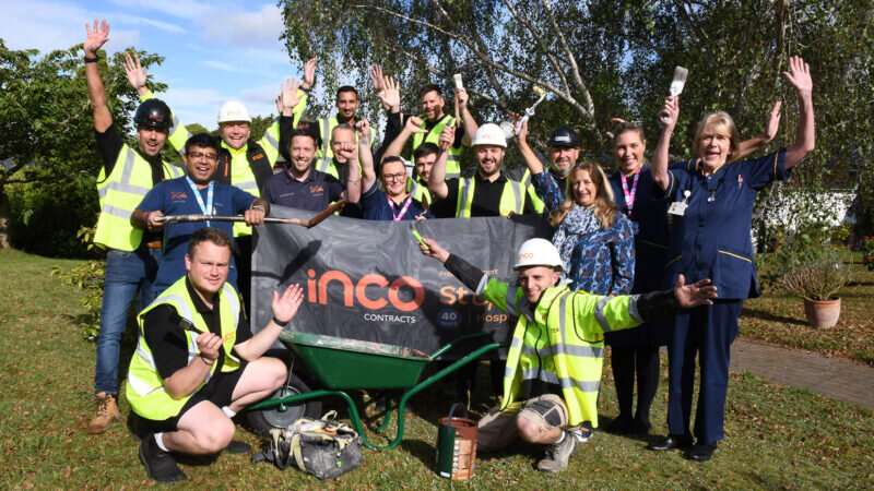 Inco Contracts gives St Giles Hospice its own DIY SOS makeover