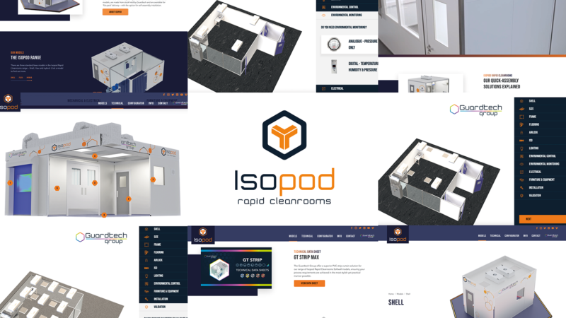 Guardtech Group take total cleanroom package to next level with new Isopod Rapid Cleanrooms website